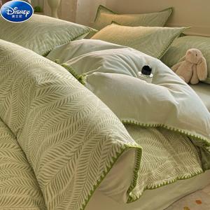 Disney Комплект постельного белья 4 предмета, простыня на резинке 180 см, пододеяльник 200x230 см, зеленый, хлопок, брус