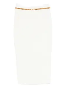 Юбка, украшенная цепочками Elisabetta Franchi, белый