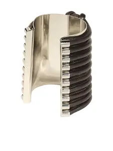 Браслет с кожаными вставками MAX MARA, коричневый