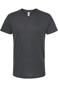 Футболка унисекс Tultex Poly-Rich с V-образным вырезом, цвет heather charcoal