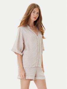 Пижамная футболка relaxed fit Sateen 50545615 Boss, бежевый