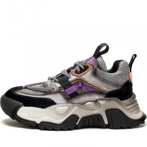 Высокие износостойкие легкие противоскользящие массивные кроссовки женские MATA, коричневый