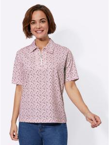 Рубашка-поло с принтом светло-розового и белого цветов WITT WEIDEN