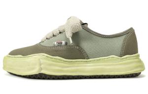Maison Baker OG Sole Over Dyed Canvas Low Green Mihara Yasuhiro