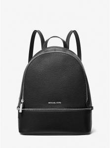 Средний рюкзак Rhea из шагреневой кожи Michael Kors, черный