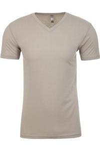 Футболка унисекс из замши Next Level с V-образным вырезом, цвет sand