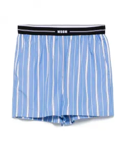 Полосатые шорты Msgm, синий
