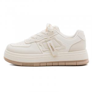 Нескользящие, легкие, дышащие, низкие, женские, кроссовки для скейтбординга, цвета экрю HUANQIU, Ecru