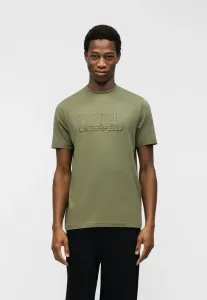 Футболка с круглым вырезом и принтом Karl Lagerfeld, Olive