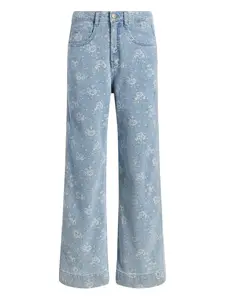 Джинсы Betsy с цветочным принтом Cinq A Sept, синий