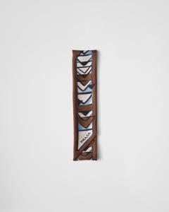 Узкий шарф из принтованного твила Prada, голубой