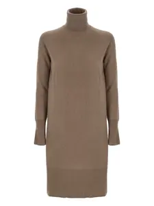 Платье миди с высоким воротником Joseph, коричневый
