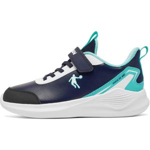 Антискользящие износостойкие детские хлопковые туфли Turquoise для подростков QIAODAN, синий/зеленый