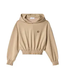 Бежевая укороченная толстовка в модном стиле Gaã«Lle Paris, коричневый