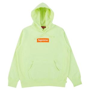 Толстовка box logo hooded sweatshirt pale lime (fw17) Supreme, зеленый