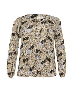 Блузка KAFFE CURVE Blouse Ami, темно-бежевый