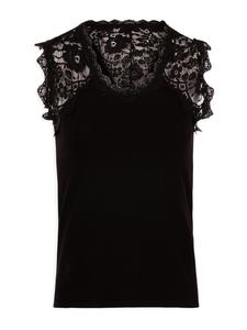 Morgan Вязаный топ черного цвета