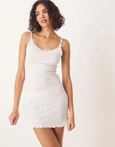 Платье-комбинация Urban Threads с ажурным лифом и цветочным принтом