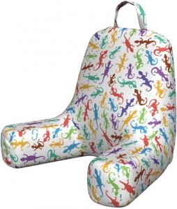 Наволочка для подушки для чтения Lunarable с изображением рептилий, красочные ящерицы, абстрактные силуэты животных, иллюстрация саламандры, мягкая набивная наволочка для кровати, маленький размер, разноцветная., Multicolor