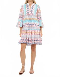 Колоколообразное платье мини с ярусами в расцветке Касабланка Oliphant, мультиколор