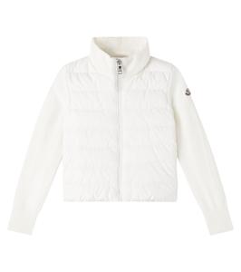 Куртка с панелями внизу Moncler Enfant, белый