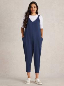 Комбинезон из джерси с напуском selina White Stuff, темно-синий