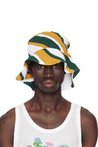 Разноцветная геометрическая шапка-ведро крючком Marni