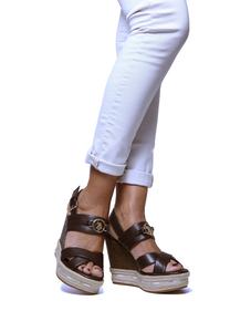 Босоножки на танкетке AYLIN - Espadrilles U.S. Polo Assn., темно-коричневый