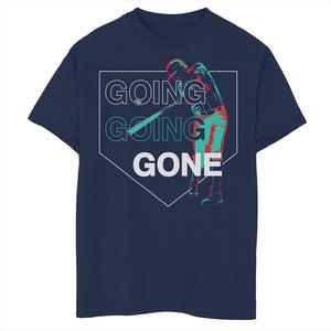 Футболка с рисунком бейсболиста Fifth Sun Going Going Gone для мальчиков 8–20 лет, темно-синий
