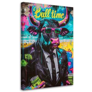Картина арт-принт KUNSTLOFT Bull Time, многоцветный
