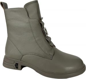 Женские классические боевые ботинки, ботинки на шнуровке с платформенной подошвой, повседневный милитаристский стиль Generic, Light Gray