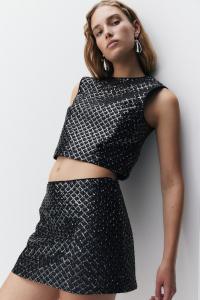 Майка с украшениями H&M, черный