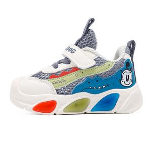 Детские противоскользящие и дышащие повседневные кроссовки для детей 3-7 лет BOBDOG, серый/бежевый