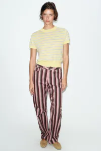 Zara Полосатый джемпер с коротким рукавом