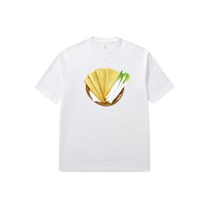 Anta Мужская футболка «Снежинка, белый блинчик, зеленый лук», круглый вырез, умеренный прямой крой