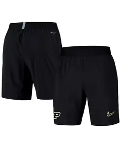 Мужские черные шорты Purdue Boilermakers 2024/25 Sideline Performance Woven Nike
