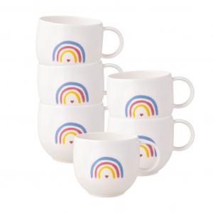 Кружка Henkelbecher Be Happy With Love 290 мл, набор 6 шт., разноцветная Villeroy & Boch, Bunt