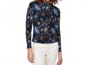 Топ с длинными рукавами и ложным воротом, разноцветный Charlie B, Variegated