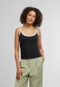 Топ Urban Classics CONTRAST BASIC 2-PACK, Black White/Multi-Coloured