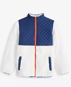 Мальчики 4-20 куртка Color Blocked из искусственной шерпы Epic Threads, слоновая кость/кремовый