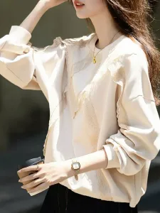 Топ с кружевной отделкой и завязками, женский топ Doux Belle, цвет Beige