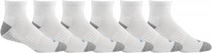 Columbia Мужские носки 1/2 Cushion Quarter Arch Support Poly Blend, 6 пар, White/Columbia Grey