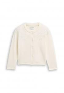 Кардиган TOM TAILOR Cardigan, Gardenia White/White