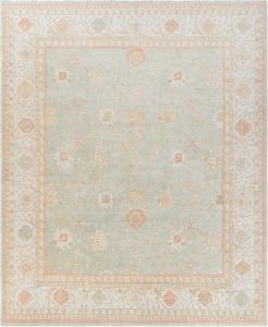 Ковер SAFAVIEH, 275 x 366 см, Oushak Collection, Dark Green & Light Green, ручной вязки, традиционный восточный из шерсти, идеален для помещений с высокой проходимостью в гостиной, спальне (OSH117B)