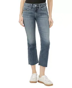 Женские джинсы Suki Curvy Fit Flare со средней посадкой Silver Jeans Co., синий