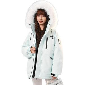 Пуховик Unisex с меховым воротником утепленный Jeep, светло-зеленый