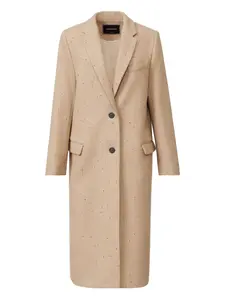 Двубортное пальто в мелкую точку Fabiana Filippi, нейтральный