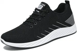 Мужские модные повседневные кроссовки с дышащей мягкой подошвой для прогулок и тренировок, легкие и удобные спортивные туфли, стильные нескользящие лоферы для повседневной носки Qacksv, черный