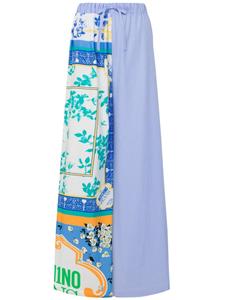 MOSCHINO JEANS широкие брюки в технике пэчворк, синий