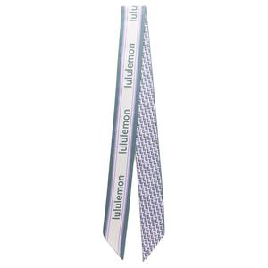 Lululemon Шёлковый сатиновый шарф женский разноцветный, Antique White/Lilac Breeze/Tide Blue